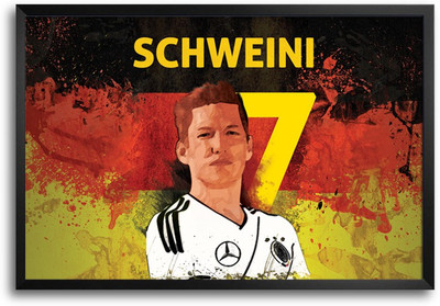 46% OFF on Shopmantra Schweinsteiger Germany Football Laminated Frame Poster Paper Print