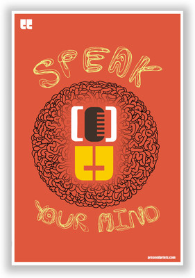 28% OFF on PosterGuy Preseed Print Speak Your Mind Inspirational Poster Paper Print
