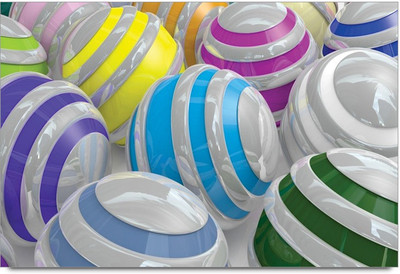 75% OFF on Amy Multicolor Sphere 3D Poster