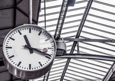 53% OFF on Railway Clock Fine Art Print