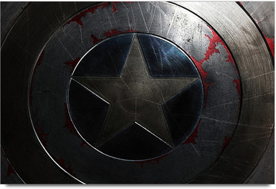 62% OFF on Caotain America Silver Logo Paper Print