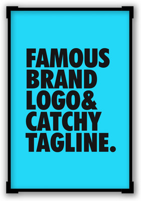 50% OFF on Famous Brand Logo Blue Funny Quote Framed Poster Paper Print