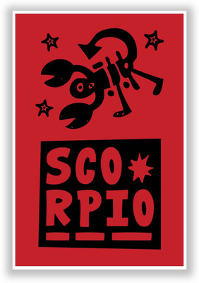 37% OFF on Scorpio Red | Zodiac Sign Gifts For Friends & Family Paper Print