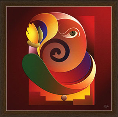 16% OFF on Beloved God Ganesha Frame By Returnfavors Canvas Art