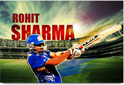 53% OFF on Rohit Sharma The Mumbaikar Laminated Poster Paper Print