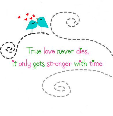 55% OFF on Love Bird Quotes Fine Art Print