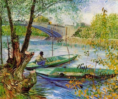 8% OFF on Fishing in Spring Small by Van Gogh Fine Art Print