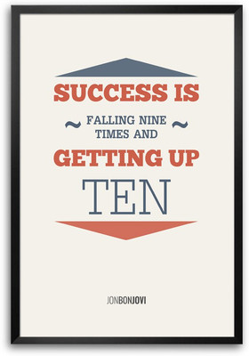 46% OFF on ShopMantra Success Quote Laminated Frame Poster Paper Print