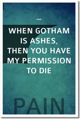 28% OFF on Batman - The Dark Knight Rises Pain Paper Print