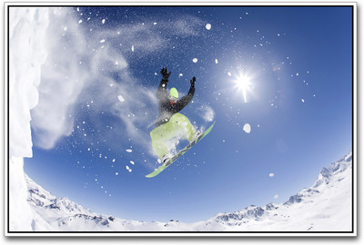 48% OFF on Snowboarding Paper Print