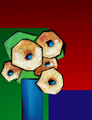 79% OFF on Mesleep Floral Painting Without Frame. Canvas Art