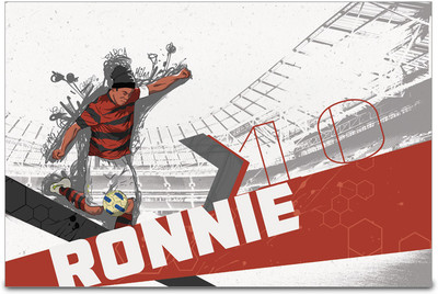 53% OFF on Shopmantra Ronnie Ronldinho Brazil Football Poster Paper Print