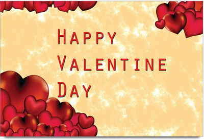 75% OFF on Amy Red Hearts Valentine Message 3D Poster