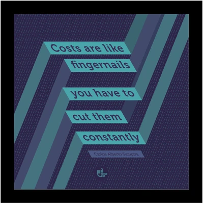 1% OFF on Costs are like finger nails. You have to cut them constantly - Carlos Alberto Sicupira Framed Poster Photographic Paper