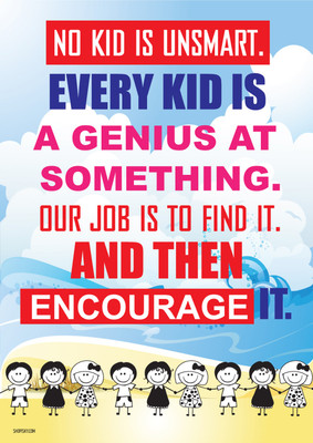 16% OFF on Poster - Kids Poster - Every Kid Is A Genius At Something Paper Print