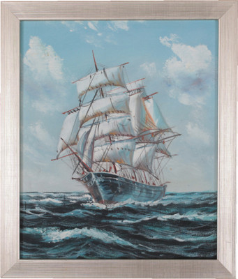 9% OFF on Canvas Painting Of A Ship Canvas Art