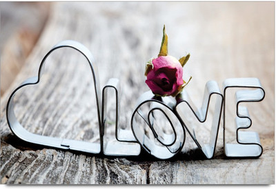 34% OFF on Amy 3d Metal Love With Rose Valentine 3D Poster