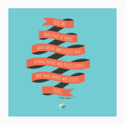 5% OFF on Thinkpot There Are Three Kinds Of People - Eleanor Roosevelt White Square Frame Paper Print