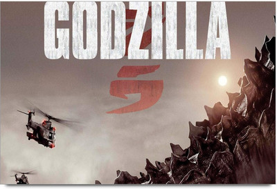 75% OFF on Amy Godzilla Helicopter 3D Poster