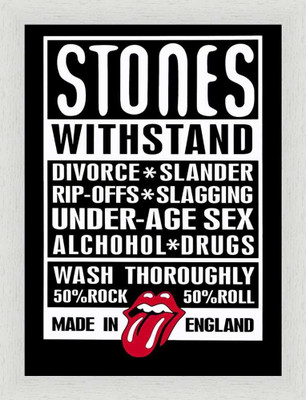 55% OFF on Rolling Stone's Framed Poster Fine Art Print