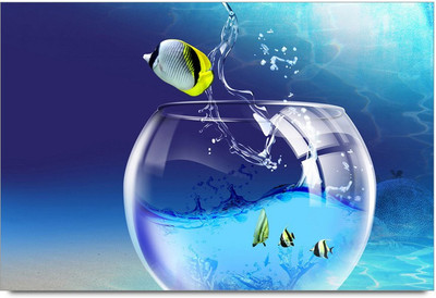 34% OFF on Amy Fishes in The aquarium Placed Beyond The Sea Level 3D Poster
