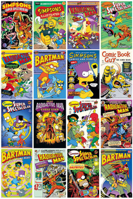 12% OFF on The Simpsons Comic Covers Official Paper Print