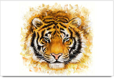 34% OFF on Amy Dangerous Face of Tiger Pattern 3D Poster