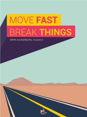 33% OFF on Thinkpot Move Fast Break Things - Mark Zuckerburg , Facebook Poster Paper Print