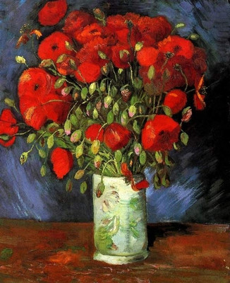 Vase with Red Poppies Large by Van Gogh