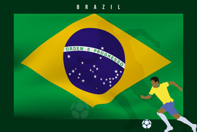 8% OFF on Brazil FIFA Flag Photographic Paper