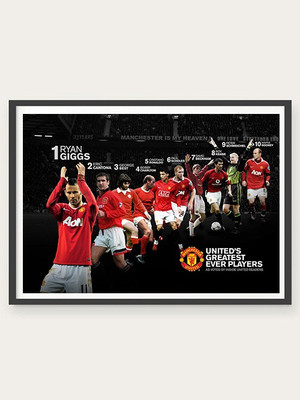 70% OFF on Manchester United Football Paper Print