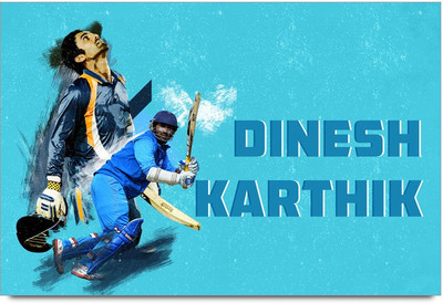 53% OFF on Dinesh Karthik RCB Laminated Poster Paper Print