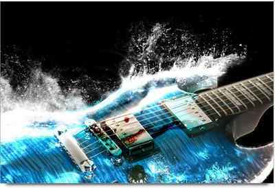 75% OFF on Sleep Cat On Guitar Paper Print