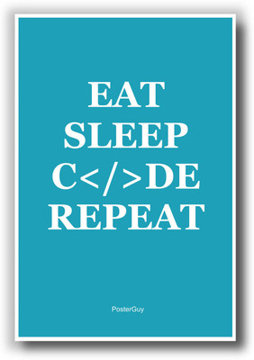 42% OFF on PosterGuy Eat Sleep Code Repeat Motivational Poster - Blue Paper Print 42% OFF on PosterGuy Eat Sleep Code Repeat Motivational Poster - Blue Paper Print