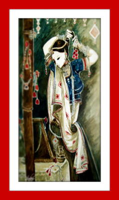 33% OFF on Shringaar Pose Painting Fine Art Print