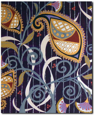 69% OFF on Stybuzz Blue Pasiley Art Canvas Art