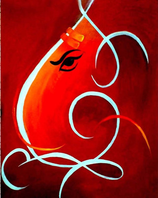 79% OFF on Painting Without Frame - Ganesha Sketch Canvas Art