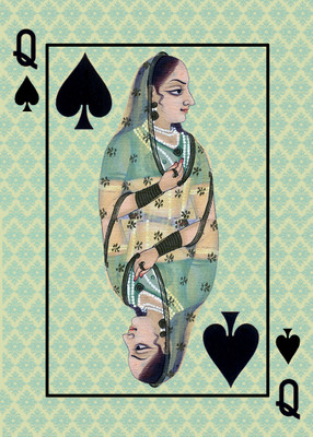 60% OFF on Queen of Spades Medium Fine Art Print