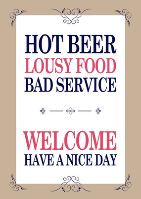 6% OFF on hot Beer Lousy Food Have a Nice Day Paper Print 6% OFF on hot Beer Lousy Food Have a Nice Day Paper Print