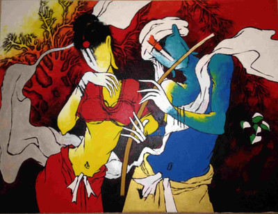 43% OFF on Painting without Frame Art Krishna-18 (34X22) Canvas Art