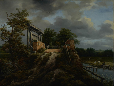7% OFF on Bridge With A Sluice By Jacob Van Ruisdael Dutch Fine Art Print