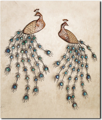 69% OFF on Stybuzz Two Peacocks Painting Art Frameless Canvas Art