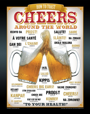 37% OFF on bCreative Cheers Around The World Beer (Officially Licensed) Paper Print