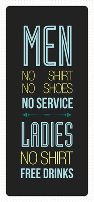 8% OFF on No Shirt No Service Paper Print