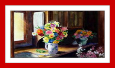 33% OFF on Flower Pot Painting Fine Art Print
