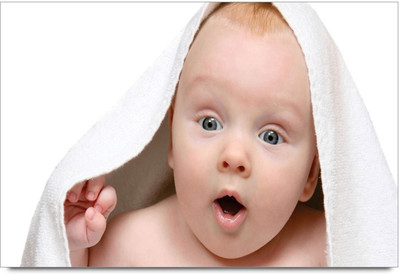 75% OFF on Amy Cute Shocked Baby 3D Poster