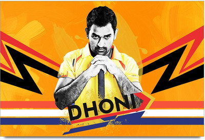 53% OFF on Dhoni The Superkings Laminated Poster Paper Print