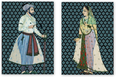 60% OFF on Royal Black King Queen Pair Fine Art Print