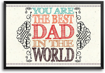 46% OFF on Happy Father's Day -SMFP00002212 Laminated Framed Paper Print
