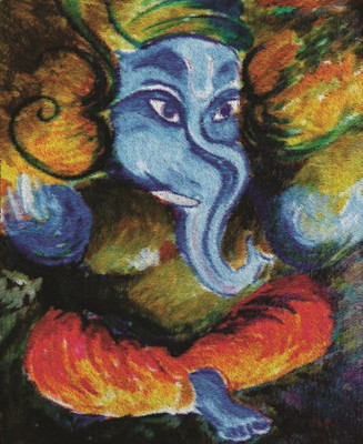 79% OFF on Painting Without Frame - Blue Gnesha Canvas Art